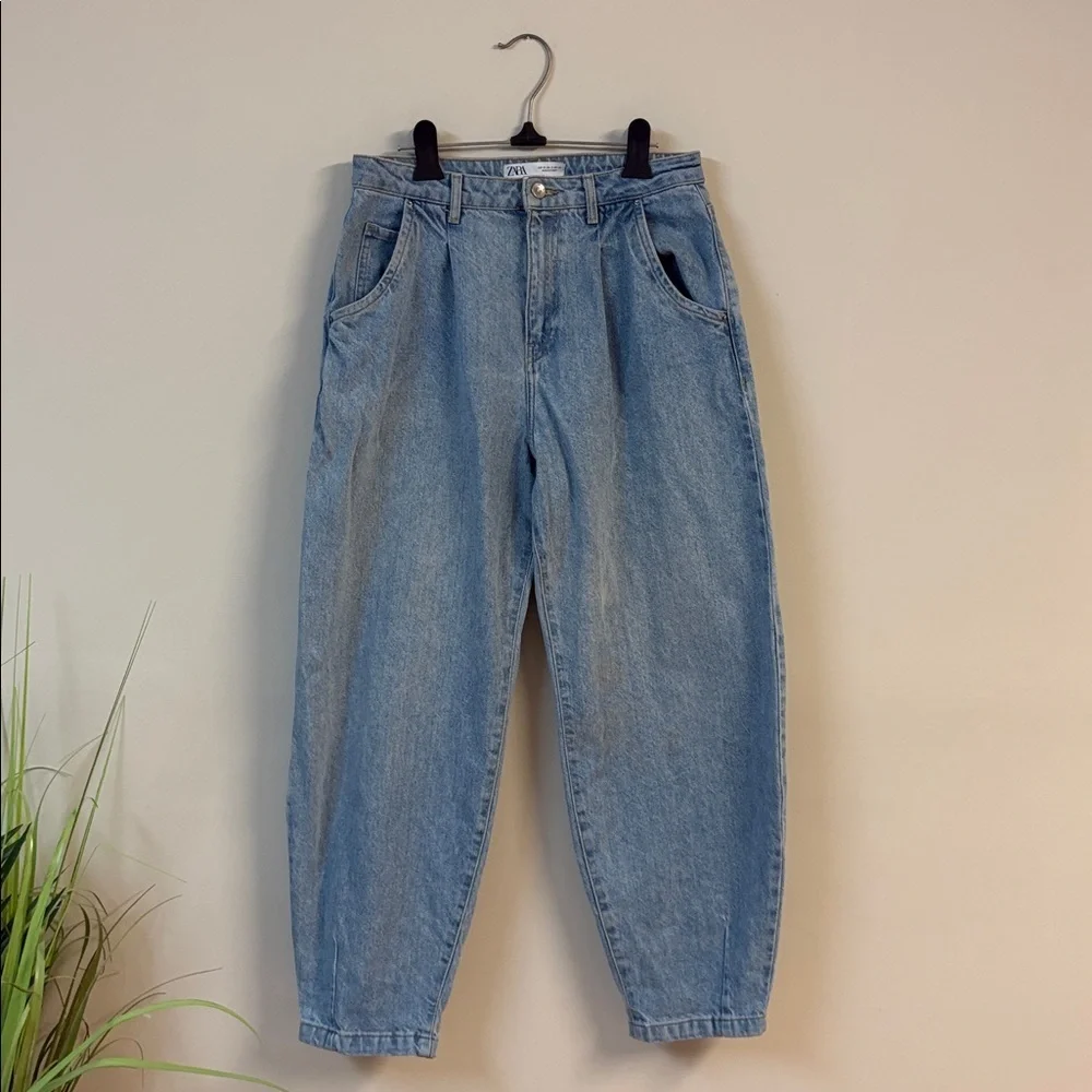 Zara Women’s Light Blue slouchy Jeans size us 0 - Picture 5 of 7